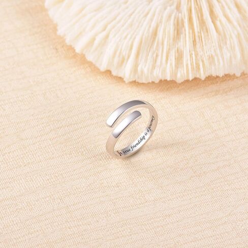 BEILIN 925 Sterling Silver Inspirational Jewelry Rings Adjustable Ring Personality Encouragement Gift for Teens Girls Women in Saudi Arabia
