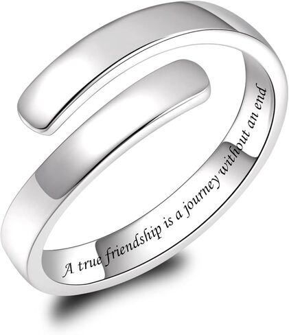 BEILIN 925 Sterling Silver Inspirational Jewelry Rings Adjustable Ring Personality Encouragement Gift for Teens Girls Women in Saudi Arabia
