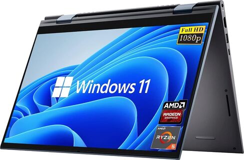 [Windows 11 Home] 2022 Newest Dell Inspiron 7415 2-in-1 Touchscreen Laptop, 14" Full HD, AMD Ryzen 5 5500U (6-core), 16GB RAM, 1TB PCIe SSD, HDMI, WiFi-6, Webcam, FP Reader, Backlit KB, Blue (Renewed) in Kuwait