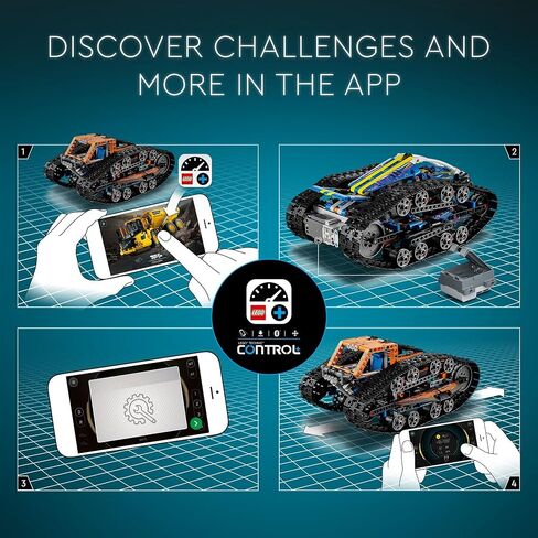 LEGO Technic App-Controlled Transformation Vehicle 42140 Model Building Kit; 2-in-1 Flip Car Toy; for Ages 9+ (772 Pieces) in Saudi Arabia