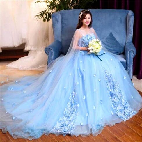YJNXHN Women's 3D Floral Quinceanera Dresses Sweet 15 16 Prom Ball Gown Evening Party Dress in Saudi Arabia