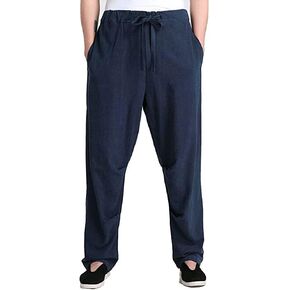 ZooBoo Men's Martial Arts Pants Kung Fu Linen Trousers Tang Suit Pants
