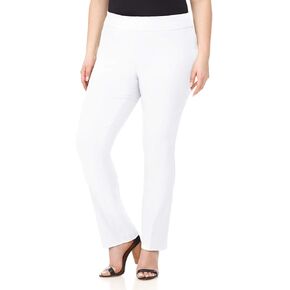 Rekucci Curvy Woman Plus Size Modern Straight Leg Pant w/Tummy Control