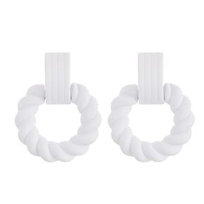 RUOFFETA Rectangle Earrings for Women, Acrylic Square Earrings Twisted Geometric Statement Earrings