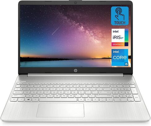 HP 15.6" Touchscreen Laptop, 11th Generation Intel Core i5-1135G7 (4-Core, up to 4.2 GHz, Beat i7-10710U), 16GB DDR4 RAM, 512GB PCle SSD, WiFi, Bluetooth, Webcam, Windows 11 with JAWFOAL in Saudi Arabia