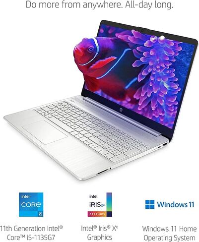 HP 15.6" Touchscreen Laptop, 11th Generation Intel Core i5-1135G7 (4-Core, up to 4.2 GHz, Beat i7-10710U), 16GB DDR4 RAM, 512GB PCle SSD, WiFi, Bluetooth, Webcam, Windows 11 with JAWFOAL in Saudi Arabia