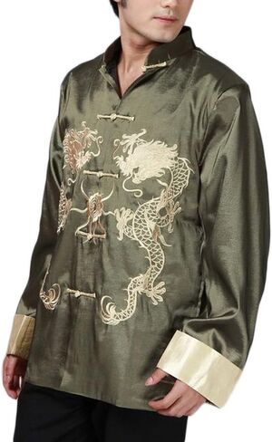 BTRC Mens Oriental Tai Chi Kung Fu Tang East Asian Chinese Top Jacket Coat in Saudi Arabia