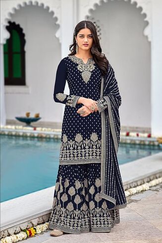 Heni Fashion Indian/Pakisatni Party/Wedding Wear Readymade Sharara Salwar Kameez/Salwar Suit for Women in Kuwait