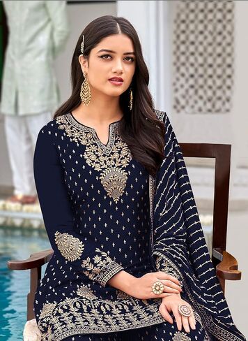 Heni Fashion Indian/Pakisatni Party/Wedding Wear Readymade Sharara Salwar Kameez/Salwar Suit for Women in Kuwait