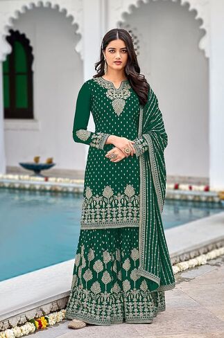 Heni Fashion Indian/Pakisatni Party/Wedding Wear Readymade Sharara Salwar Kameez/Salwar Suit for Women in Kuwait