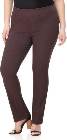 Rekucci Curvy Woman Plus Size Modern Straight Leg Pant w/Tummy Control in Saudi Arabia