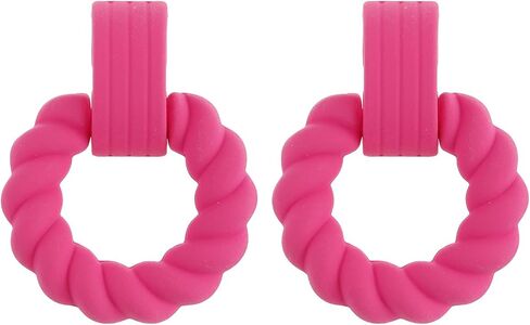 RUOFFETA Rectangle Earrings for Women, Acrylic Square Earrings Twisted Geometric Statement Earrings in Kuwait