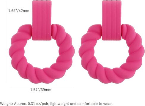RUOFFETA Rectangle Earrings for Women, Acrylic Square Earrings Twisted Geometric Statement Earrings in Kuwait