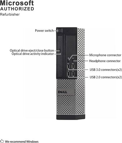 Dell Optiplex 9020 SFF High Performance Desktop Computer, Intel Core i7-4790 up to 4.0GHz, 16GB RAM, 960GB SSD, Windows 10 Pro, USB WiFi Adapter, (Renewed) in Saudi Arabia