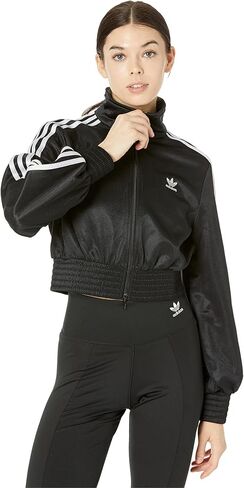 جاكيت رياضي للسيدات من Adidas Originals مطبوع عليه Adicolor Classic High Shine Wide Belt Track Top in Saudi Arabia