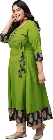 Women's Cotton Embroidered Indian Anarkali Kurtis in Kuwait