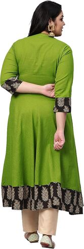 Women's Cotton Embroidered Indian Anarkali Kurtis in Kuwait