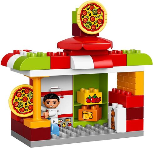 LEGO DUPLO My Town Pizzeria 10834, Preschool, Pre-Kindergarten Large Building Block Toys for Toddlers (57 Pieces) (Discontinued by Manufacturer) in Saudi Arabia