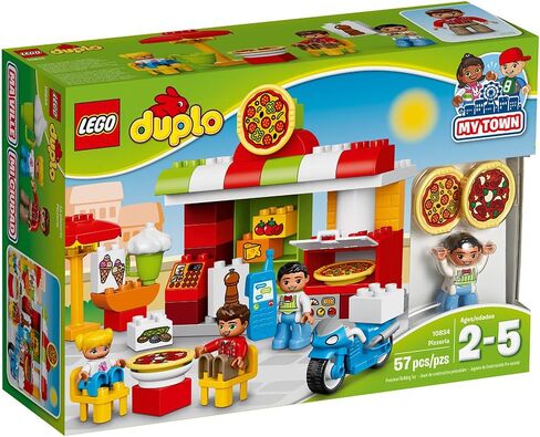 LEGO DUPLO My Town Pizzeria 10834, Preschool, Pre-Kindergarten Large Building Block Toys for Toddlers (57 Pieces) (Discontinued by Manufacturer) in Saudi Arabia