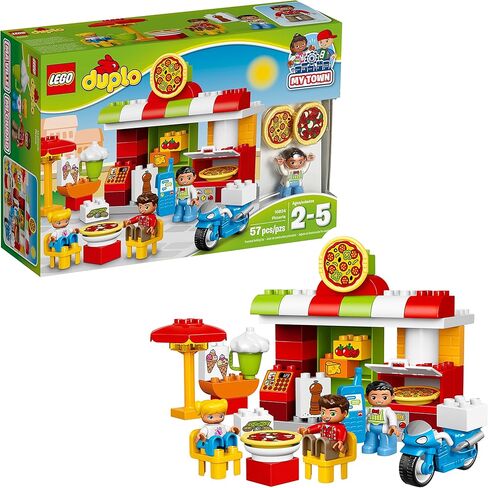 LEGO DUPLO My Town Pizzeria 10834, Preschool, Pre-Kindergarten Large Building Block Toys for Toddlers (57 Pieces) (Discontinued by Manufacturer) in Saudi Arabia