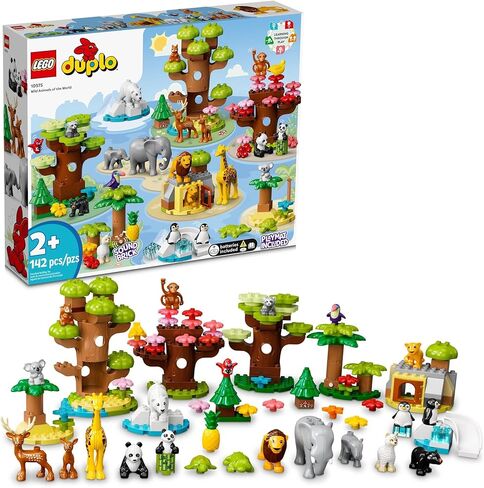 LEGO DUPLO Town Wild Animals of The World 10975 Building Toy Set for Preschool Kids, Toddler Boys and Girls Ages 2+ (142 Pieces) in Saudi Arabia