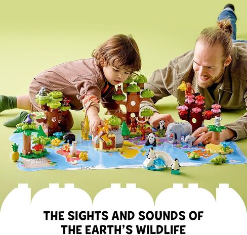 LEGO DUPLO Town Wild Animals of The World 10975 Building Toy Set for Preschool Kids, Toddler Boys and Girls Ages 2+ (142 Pieces) in Saudi Arabia