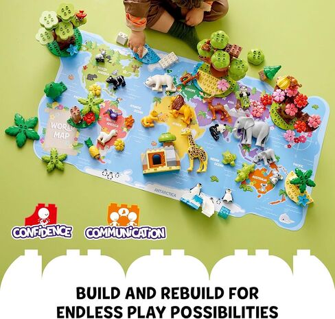 LEGO DUPLO Town Wild Animals of The World 10975 Building Toy Set for Preschool Kids, Toddler Boys and Girls Ages 2+ (142 Pieces) in Saudi Arabia