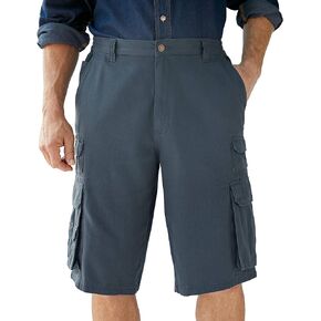 Boulder Creek by Kingsize Men's Big & Tall 12" Side-Elastic Stacked Cargo Pocket Shorts in Saudi Arabia