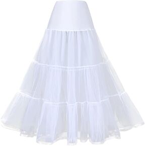 Pinup Fashion Women's Elastic Waist Petticoat Puffy Tutu Tulle Skirt Underskirt Party Vintage Dress Costume Cosplay in Saudi Arabia