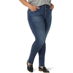 Lee Women's Plus Size Slim Fit High Rise Skinny Frayed Jean in Saudi Arabia