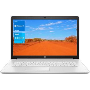 Newest HP Laptop, 17.3" HD+ Non-Touch Display, 11th Gen Intel Core i3-1115G4 Processor, 32GB RAM, 1TB PCIe NVMe SSD, Webcam, Bluetooth, Wireless-AC, HDMI, USB-A 3.0, RJ-45, Windows 11 Home, Silver in Kuwait