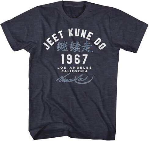 Bruce Lee - Mens Academy '67 T-Shirt, Size: X-Large, Color: Navy Heather in Saudi Arabia