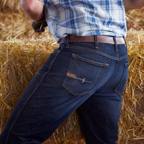 بنطلون جينز رجالي من ARIAT Rebar M5 Durastretch ذو ساق مستقيمة in Kuwait