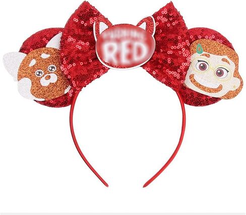 Turn Red Panda Costume Headbands FurryTurn Red Panda Ear Headband Party Decoration For Halloween Girls & Boys in Kuwait