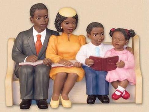 African American Church Pews Figurines Happy Family in Saudi Arabia