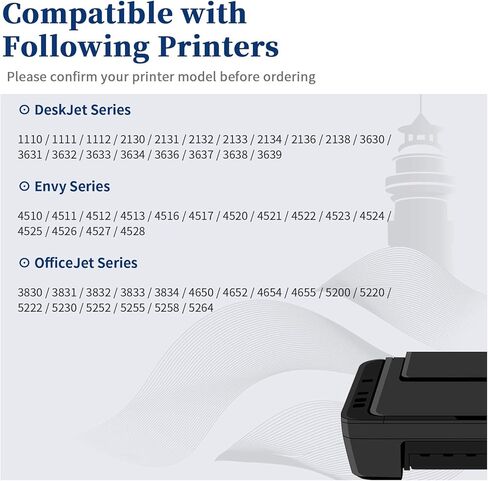 خرطوشة حبر سوداء معاد تصنيعها من InkSpirit 63 XLarge ل HP 63XL ل Envy 4520 3634 OfficeJet 3830 5252 4650 5258 4655 4652 5255 DeskJet 3636 111 3630 1112 3630 36363630 7 363367 بطابعة واحدة (عبوتان) in Kuwait