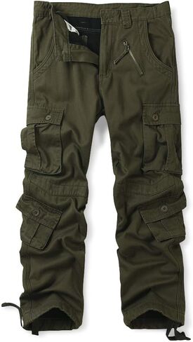 Men's Fleece Lined Cotton Military Cargo Pant Casual Outdoor Combat Work Pant with 8 Pocket in Saudi Arabia