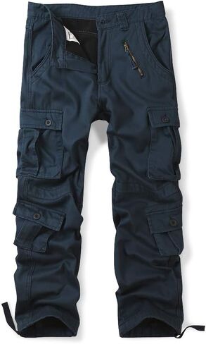 بنطال عسكري من القطن مبطن بالصوف للرجال، كاجوال للعمل القتالي في الهواء الطلق مع 8 جيوب in Kuwait