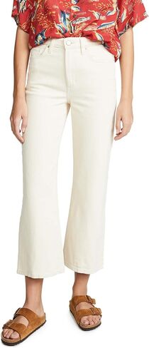 Lee Vintage Modern Women's Cropped Wide Leg Jeans, Ecru, Off White, 27 in Saudi Arabia