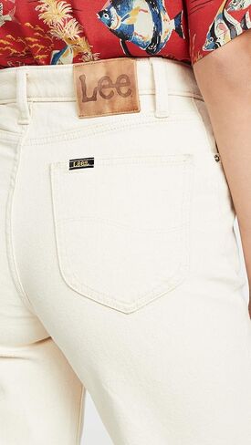 Lee Vintage Modern Women's Cropped Wide Leg Jeans, Ecru, Off White, 27 in Saudi Arabia