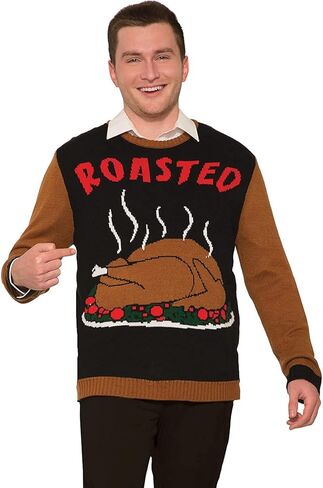 Forum Novelties Adult Roasted Turkey Ugly Thanksgiving Sweater in Kuwait