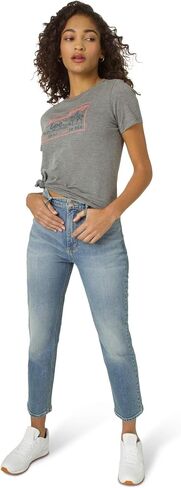 Lee Women's High Rise Straight Ankle Jean in Kuwait