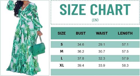Nhicdns Women's V Neck Floral Maxi Dresses Long Sleeves Casual Bohemian Loose Dress Plus Size in Saudi Arabia