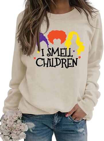 It's Just A Bunch of Hocus Pocus T Shirt Women Halloween Sweatshirt Funny Sanderson Sisters Graphic Tee Tops in Kuwait