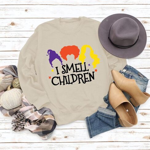 It's Just A Bunch of Hocus Pocus T Shirt Women Halloween Sweatshirt Funny Sanderson Sisters Graphic Tee Tops in Kuwait