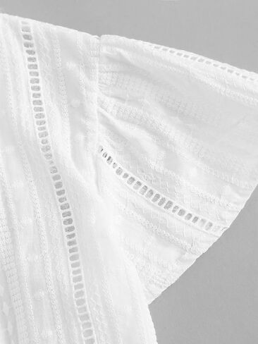 Floerns Women's Summer Plunging V Neck Knot High Low Hem Crop Top in Saudi Arabia