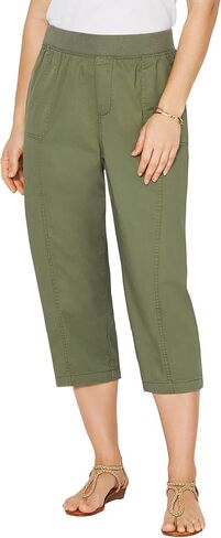 Catherines Women's Plus Size Knit Waist Cargo Capri in Kuwait