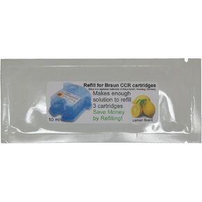 Refill Solution compatible with Braun® Clean & Renew® CCR3 Shaver Cartridges (Lemon, 5 Packets (15 refills)) in Saudi Arabia