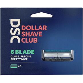 Dollar Shave Club 6-Blade Razor Refill Cartridges for an Extra Close Shave Shave with Precision 4 Count in Saudi Arabia