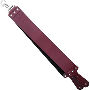 Parker’s Handmade Latigo Leather Straight Razor Strop for Sharpening Straight Razors & Knives – Made in USA – 3" x 27" (Black)